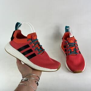 Adidas NMD R2 Sneakers Men's 6.5 Red Lace Up Low Top Athletic Running Shoes